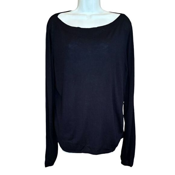 Vince Black Bouclé Wool-Blend Boat-Neck Sweater in Black NWT Size XXL - Picture 3 of 7